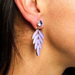 Lavender - Vintage Glass - Faries - Earrings product image 2