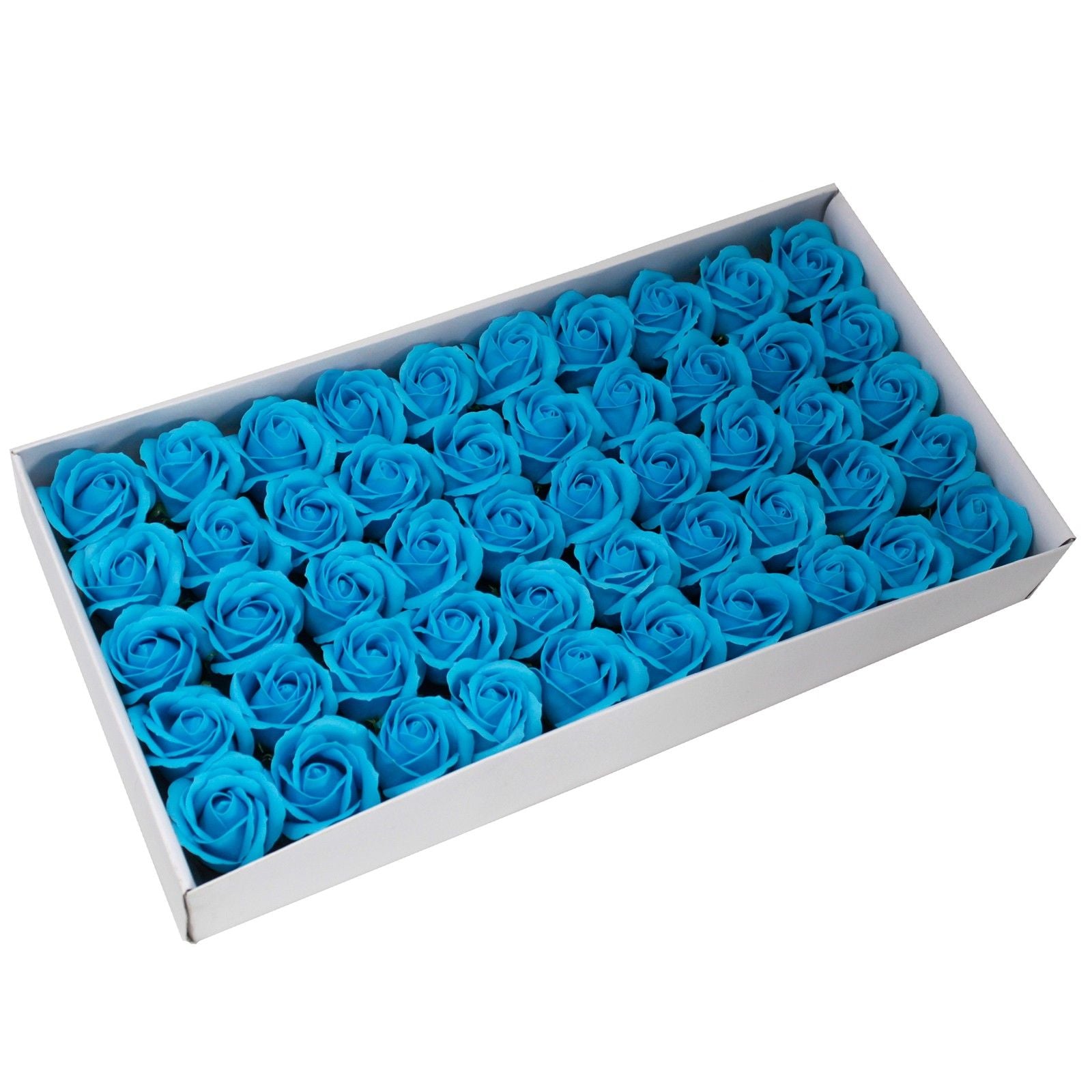 Craft Soap Flowers - Med Rose - Sky Blue product image