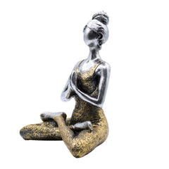 Yoga Lady Figure - Silver & Gold 24cm product image 2