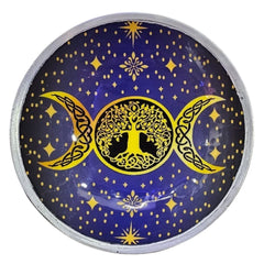 Triple Leg Enamelled Offering Plate - Purple Triple Moon product image 3