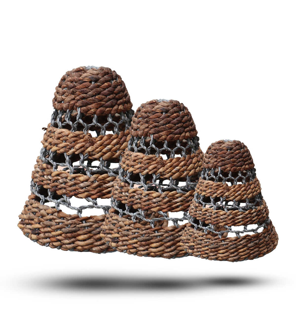 Natural Banana Leaf & Abu-Abu Raffia Lamp Shades - Set of 3 product image 4