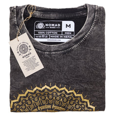 Nomad Sari Stonewashed Cotton T-Shirt - Mandala - Dark Grey - Medium product image 4