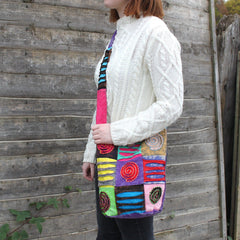 Ethnic Sling Bag - Purple / Spiral product image 2