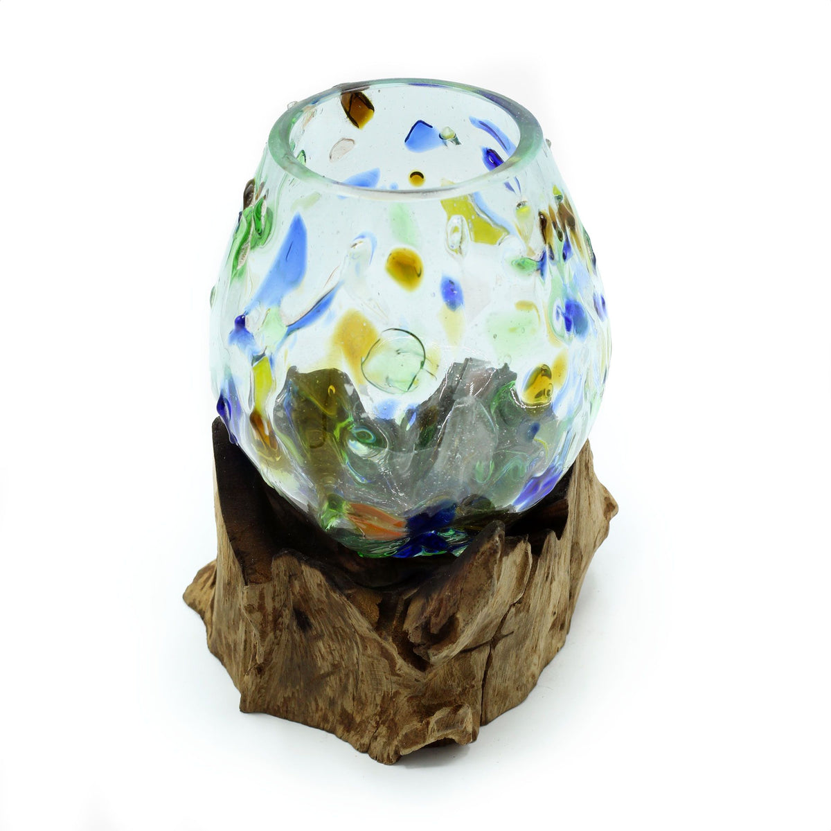 Molten Coloured Glass on Wood - Medium Bowl product image 2