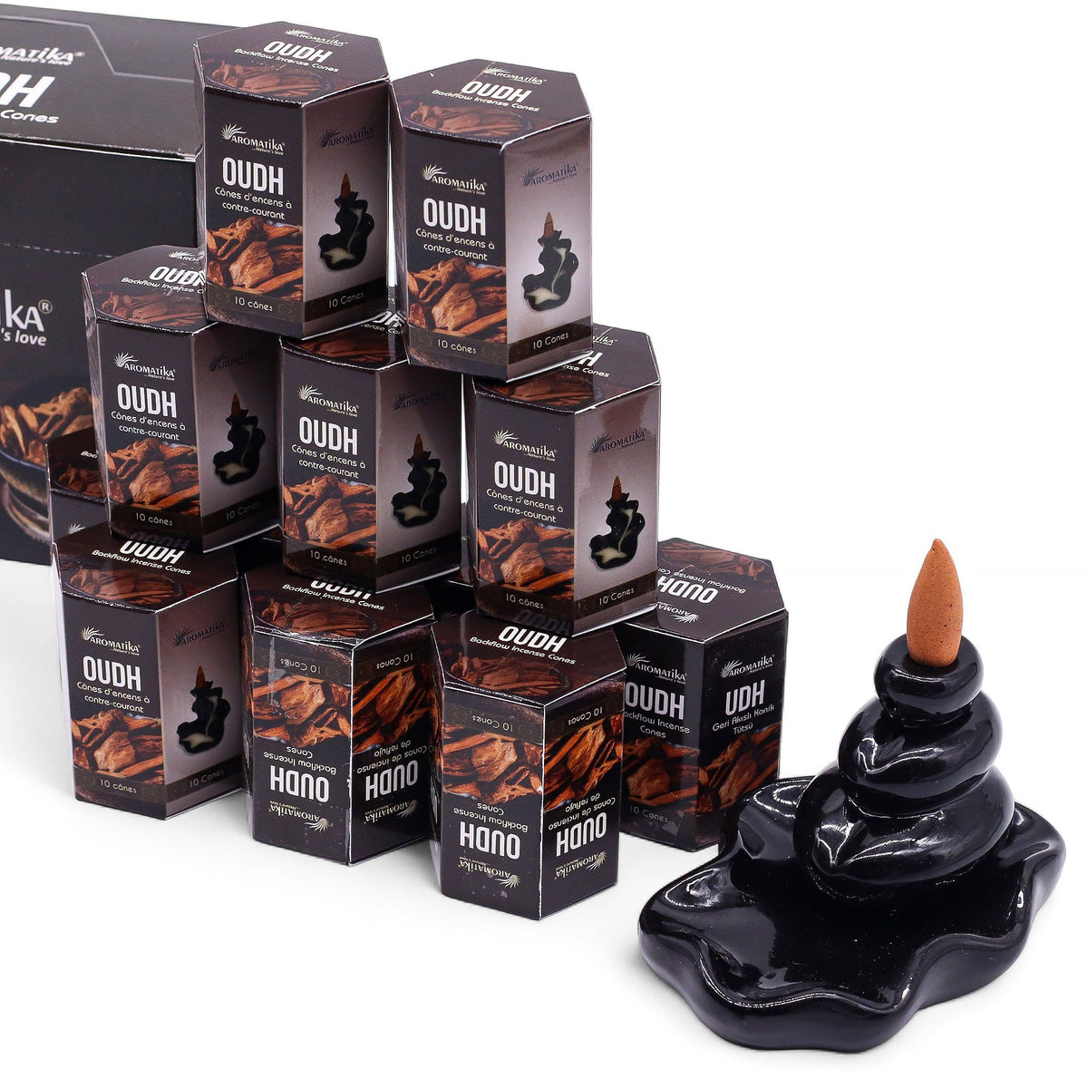 Pack of 10 Masala Backflow Incense - Oudh product image 2
