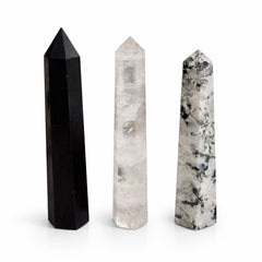 Gemstone Six Face Obelisk Point approx 17cm - Black Tourmaline product image 7