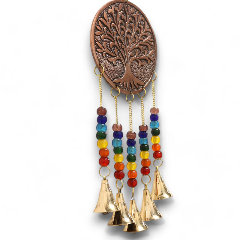 Indian Chimes - Med Tree of Life - Chakra Beads 5 Bells product image
