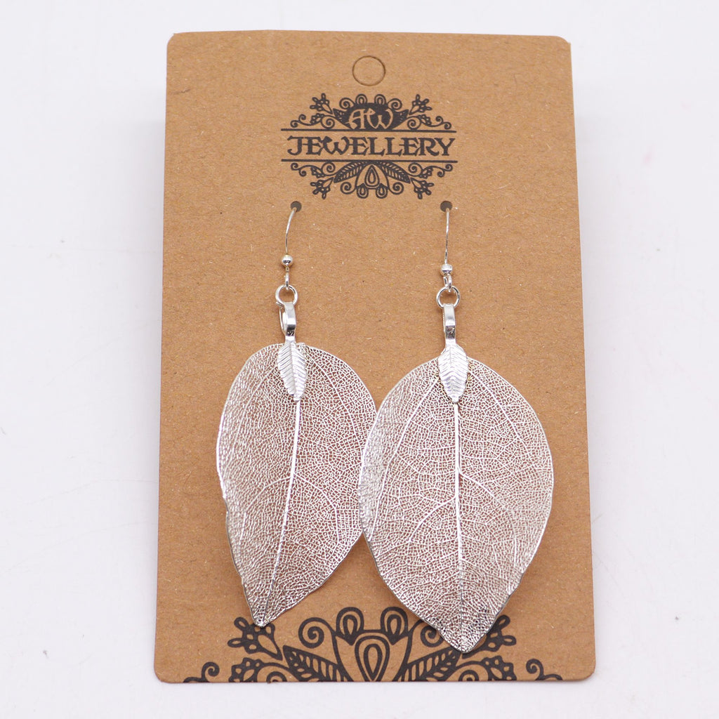 Earrings - Bravery Leaf - Silver product image 2