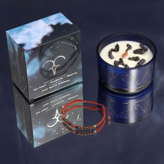 Zodiac Crystal Candle with Gemstone Bracelet - Aries product image 4