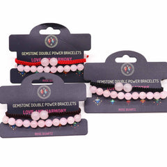 Gemstone Double Power Bracelets- Rose Quartz product image 2