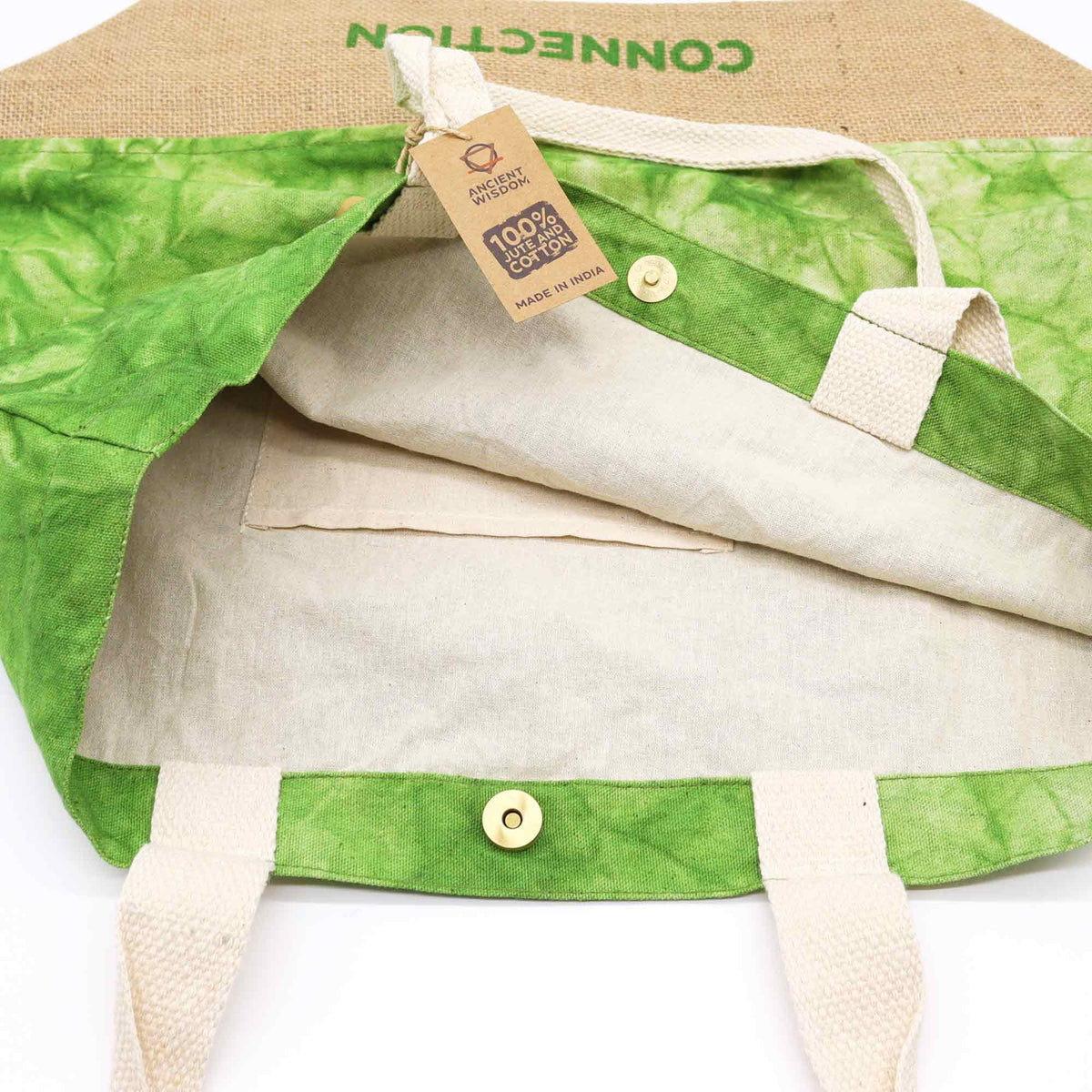 All Natural Bag - Green Stonewash - Tree of Life - Connection product image 4
