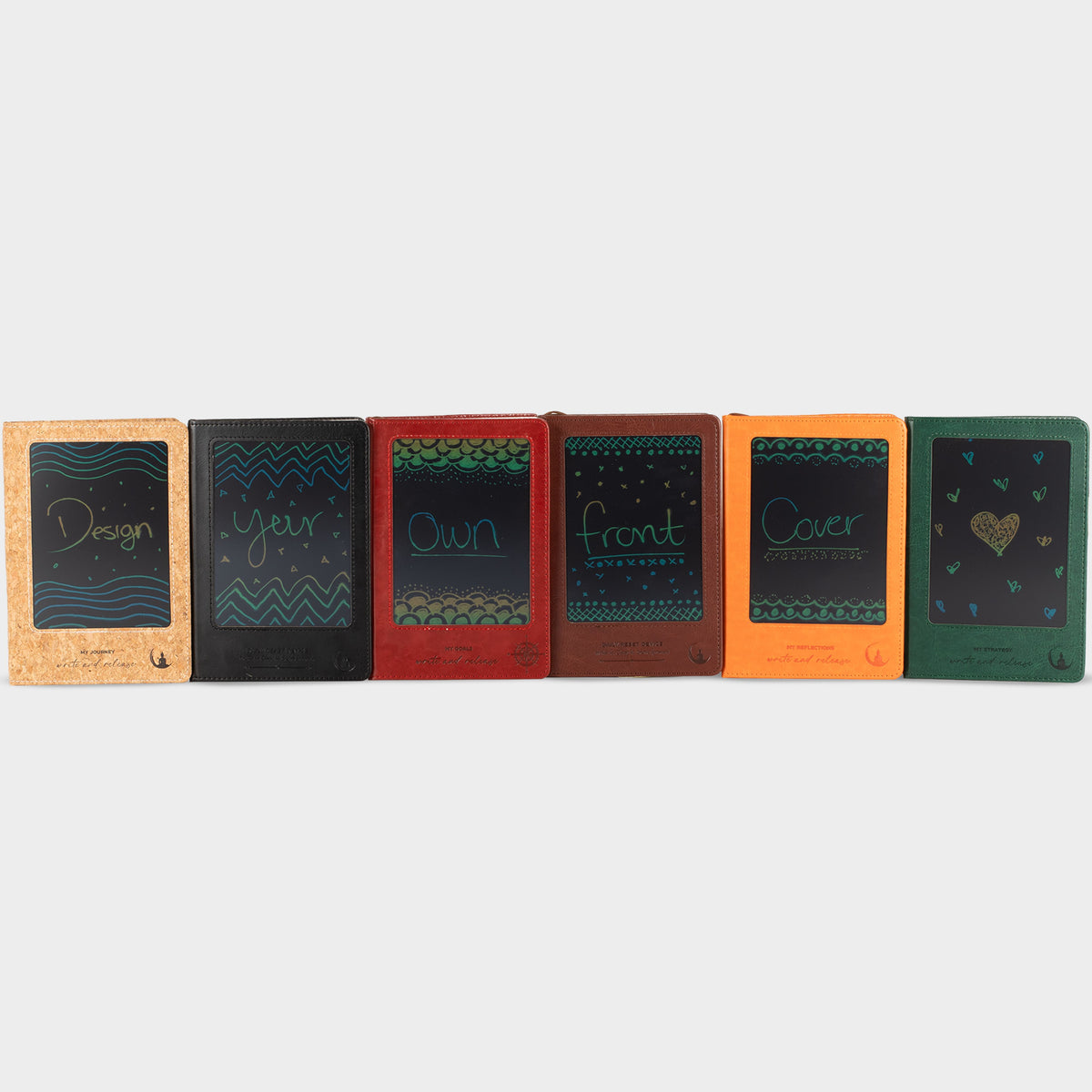 A5 Intention Note Book - LCD Wipe Screen - Red Leather Effect - 80 Leafs - product image 5