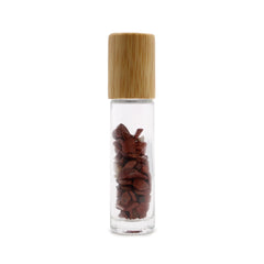 Gemstone Essential Oil Roller Bottle - Red Jasper - Wooden Cap product image 2