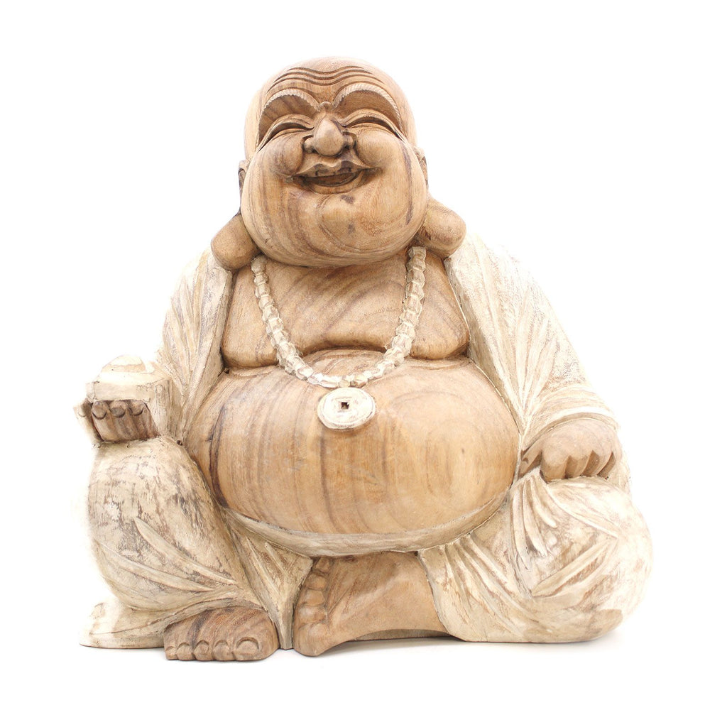 Happy Buddha - Whitewash 40cm product image 5