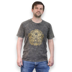 Nomad Sari Stonewashed Cotton T-Shirt – Hamsa – Dark Grey – Medium product image 3