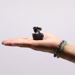 Mini Gemstone Tree On Orgonite Base - Black Agate (15 stones) product image 4
