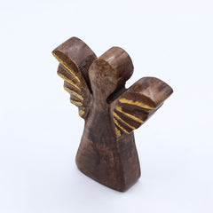 Small Mango Wood Angel - Gold Decor product image 6