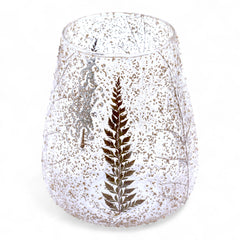 Natural Floral Glass - Large Bowl Candle Holder - Pino - (15x12cm) product image