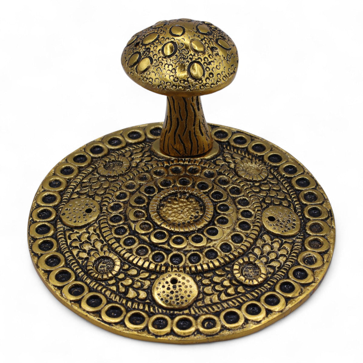 Mushroom Plate - Brass Effect - Incense Holder product image 4