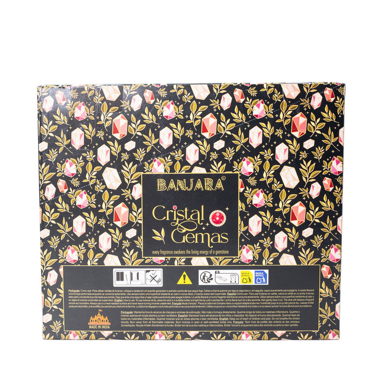 Banjara Cristal Gemas Incense Sticks - Smoky Quartz Sandalwood