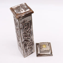 Tapered Incense Tower Washed Des2 - Mango Wood product image 2