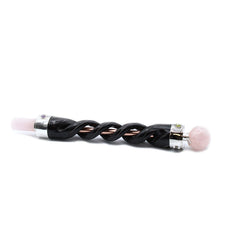 Spiral Carving Healing Wand - Copper Pipe Rose Quartz product image 3
