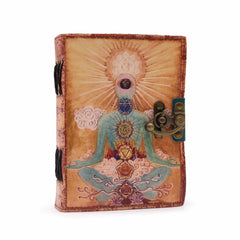 Leather "Buddha Seven Chakra" Deckle-edge Notebook product image 2