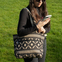 Nomad Sari Jacquard Natural Wander Muse Bags - Desert Loom product image 6