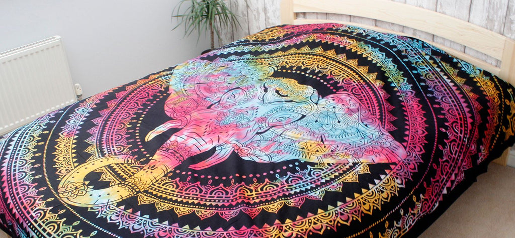 Single Cotton Bedspread + Wall Hanging - Winter Tree product image 2
