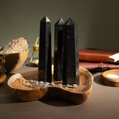 Gemstone Six Face Obelisk Point approx 17cm - Black Tourmaline product image 4