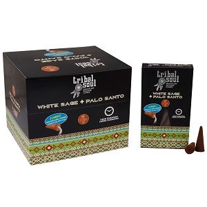Tribal Soul Backflow Incense Cones - White Sage + Palo Santo product image