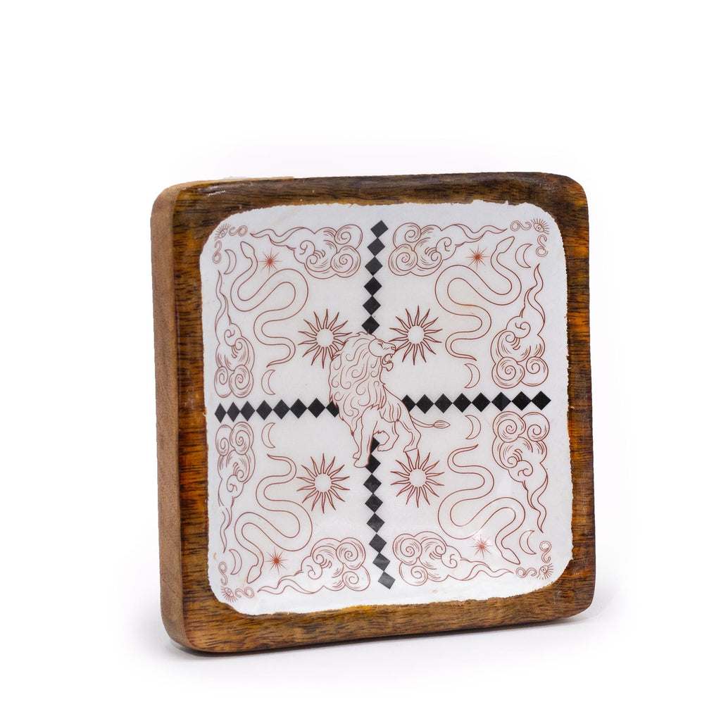 Hop Hare Big Enameled Square Trinket Tray - Lion & Snakes product image 2