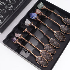 Set of 7 Bronze Gemstone Crystal Witch Spoons product image 3