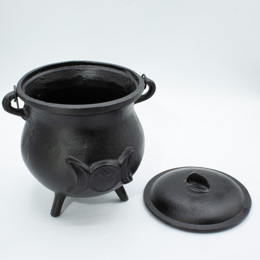 Extra Huge Cast Iron Cauldron with Triple Moon 23x18cm (at least 4kg) product image 3