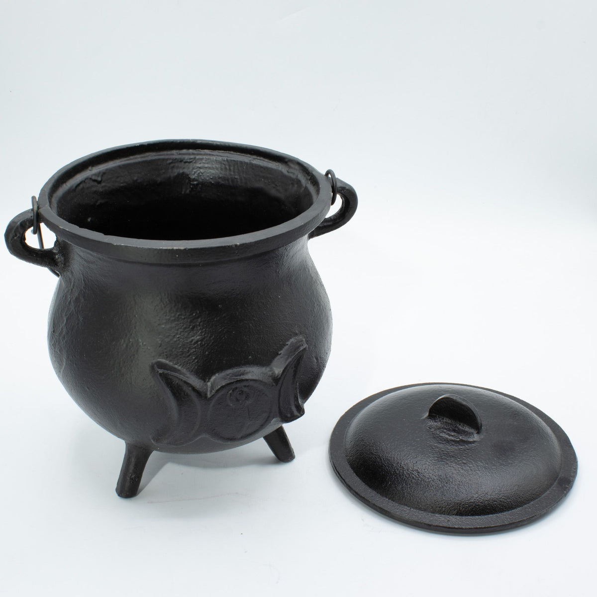 Extra Huge Cast Iron Cauldron with Triple Moon 23x18cm (at least 4kg) product image 3
