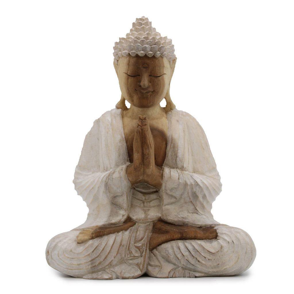 Buddha Statue Whitewash - 30cm Welcome product image 3