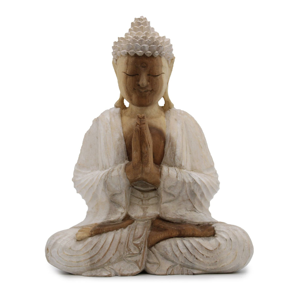 Buddha Statue Whitewash - 30cm Welcome product image 3
