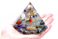 Orgonite 7 sided Pyramid - Gemstone Wisdom Tree - 90 mm product image 2