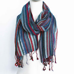 Indian Boho Scarves - 22x72cm - Random Blues product image 3