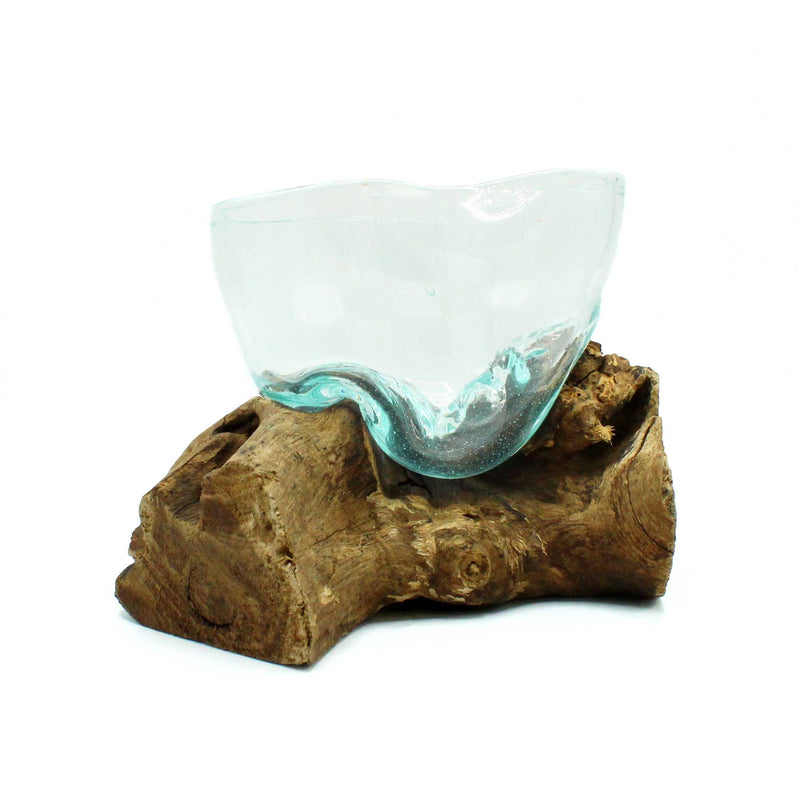 Molten Glass Arfully Misshapen Bowl on Wood product image
