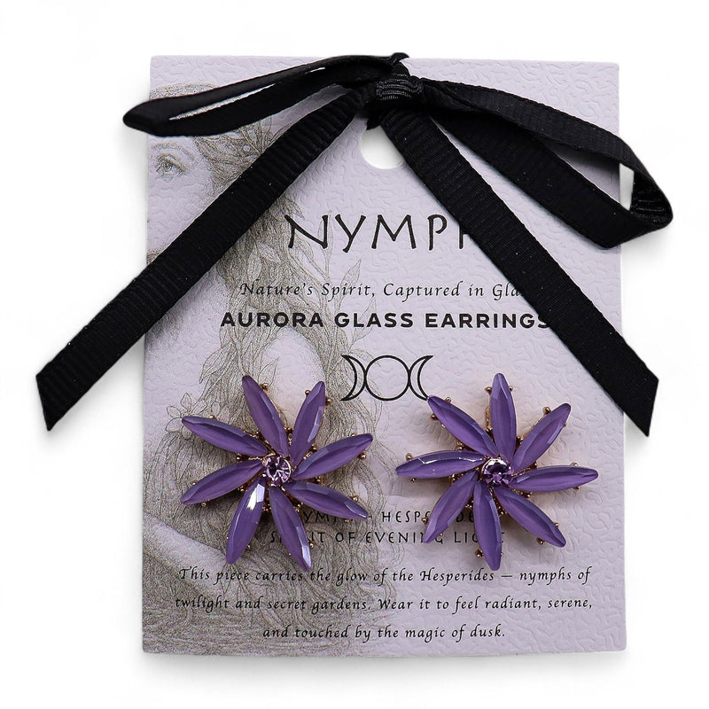 Lavender - Vintage Glass - Flowers - Earrings product image