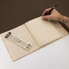 Lokta Mixed Colour Cotton Notebook – Large (21x15cm) – 45 Leaves – Includes Bookmark product image 2