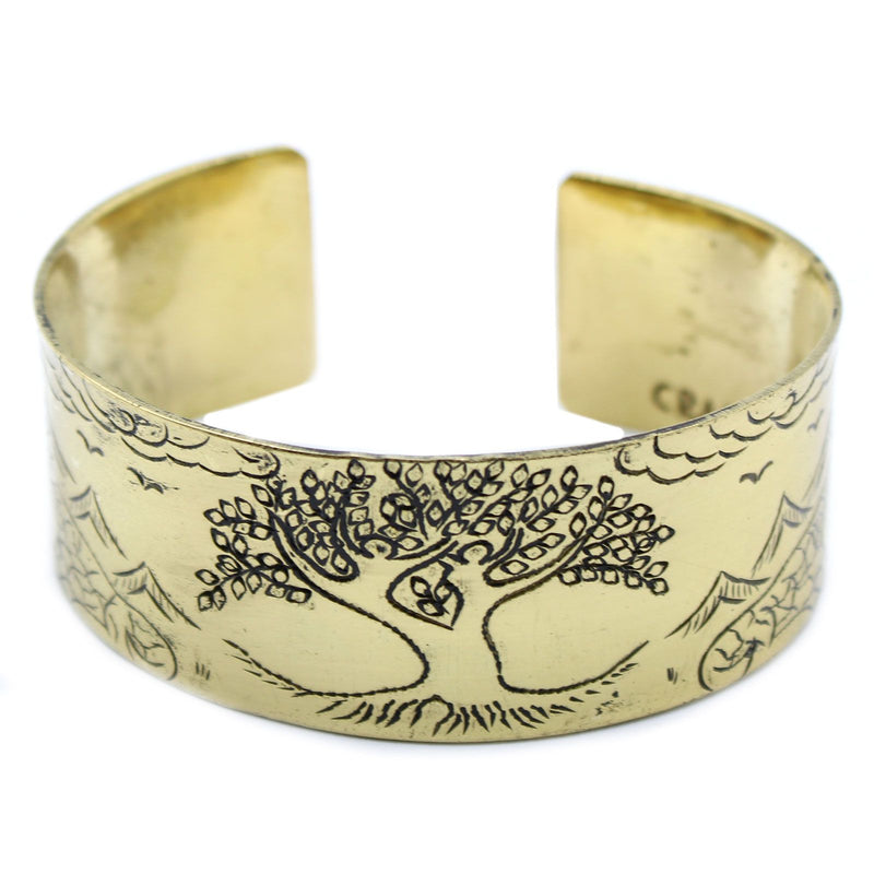 Brass Tibetan Mantra Bracelet - Tree of Life product image