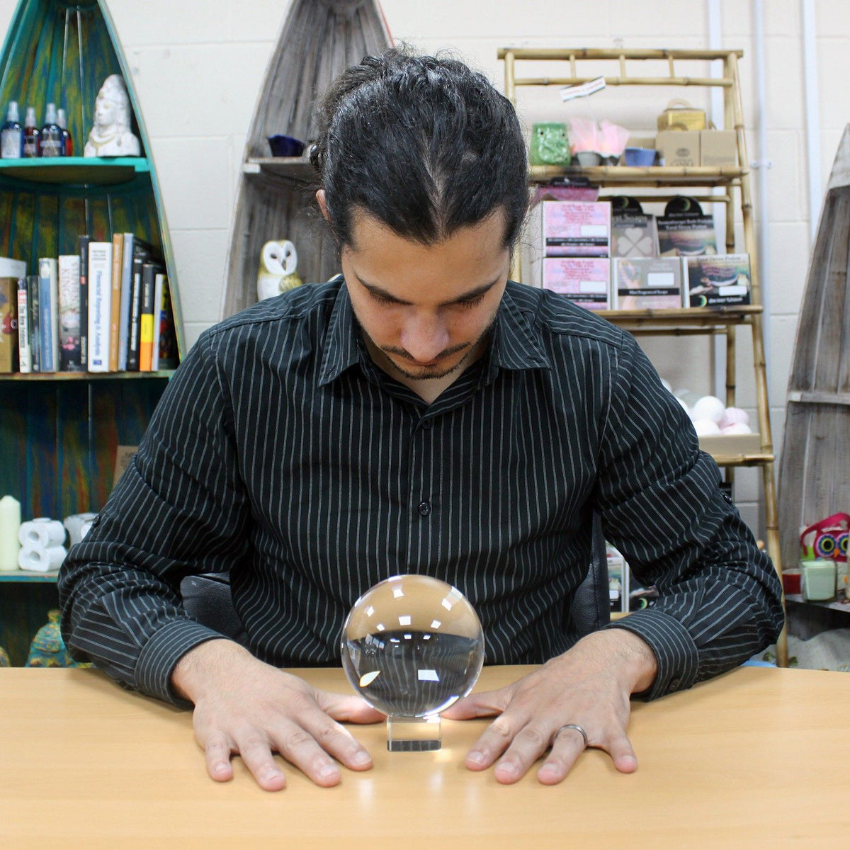Crystal Ball on Stand 130mm - product image 3