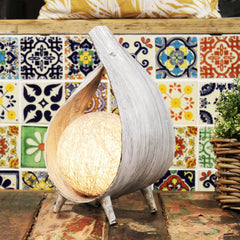Natural Coconut Lamp - Greywash Wrapover product image 3