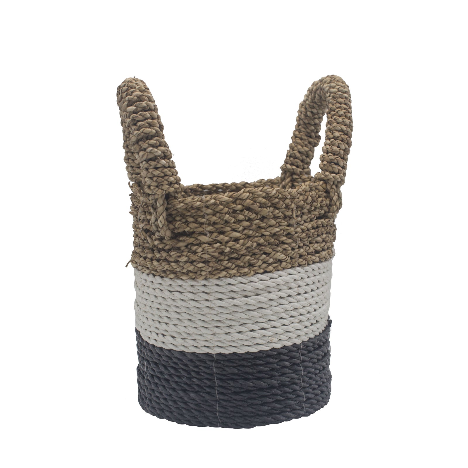 Seagrass Basket Set - Dark Grey / White / Natural product image