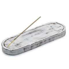 Large Incense Tray 30x10cm - Classic Whitewash product image
