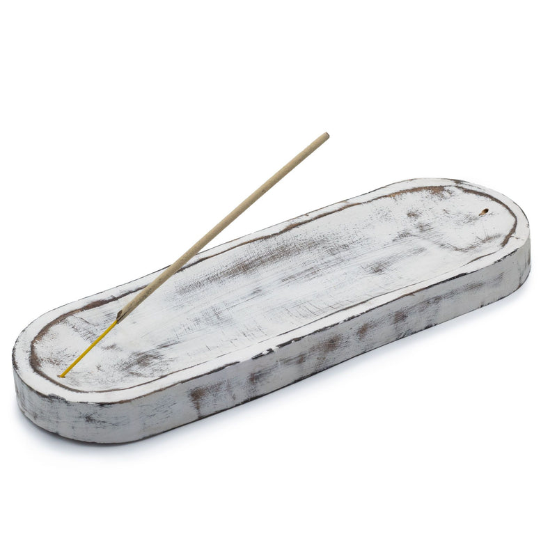 Large Incense Tray 30x10cm - Classic Whitewash product image