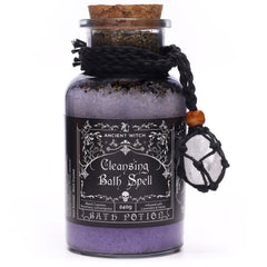 Ancient Witch Bath Spell Potion & Rock Crystal Amulet - Cleansing product image 5