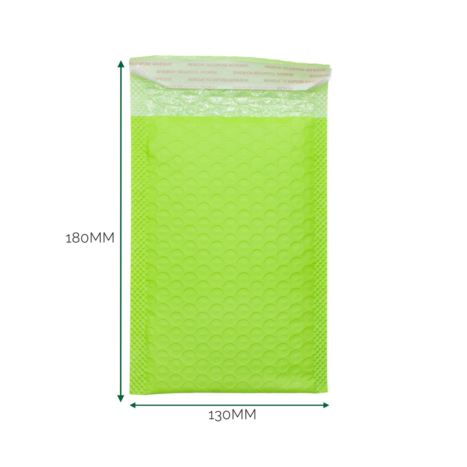 Green Poly Bubble Envelope (130x180+40mm) product image